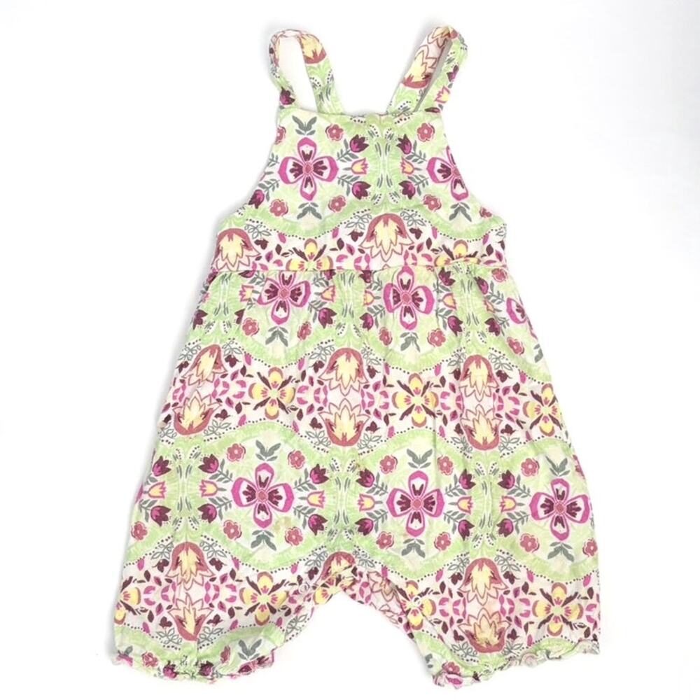 Peek Baby Floral Medallion Romper Adjustable 12-18m